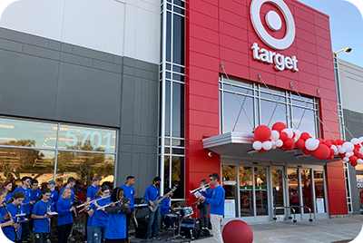 NHS Band performs at the grand opening of Target